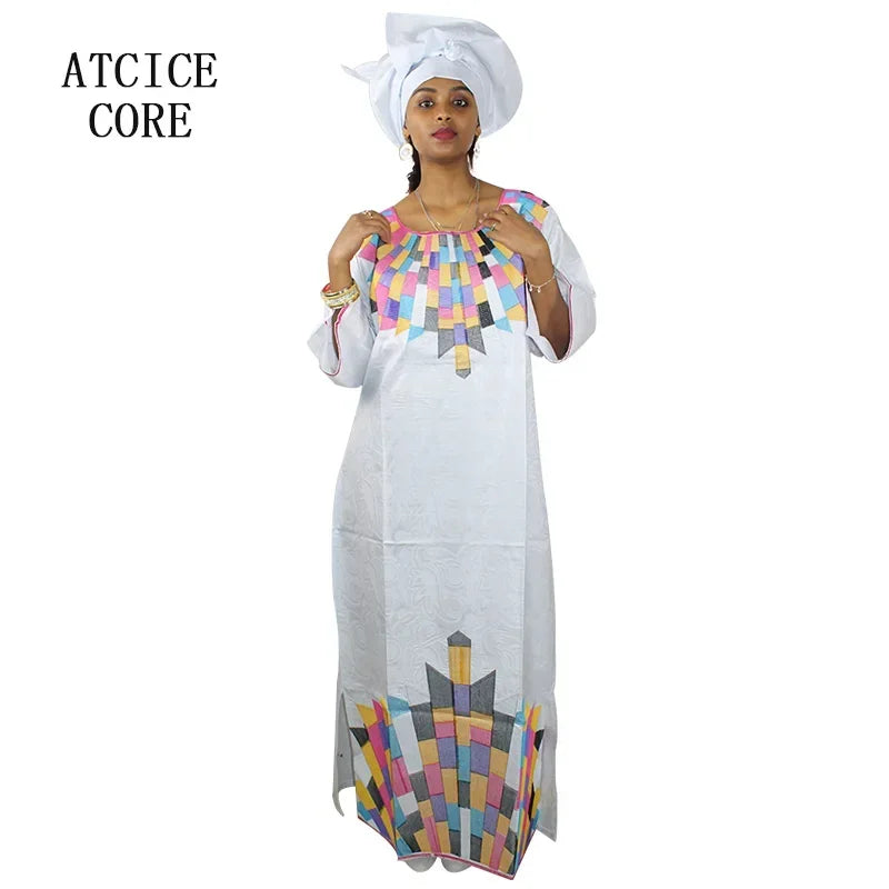 African Dress for Women – Stylish Bazin Riche Embroidery Design
