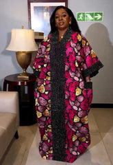 Elegant Abayas: Luxurious African Muslim Fashion Dresses for Weddings, Parties, and Celebrations - Boubou Robes Exuding Style - Flexi Africa - Flexi Africa offers Free Delivery Worldwide - Vibrant African traditional clothing showcasing bold prints and intricate designs