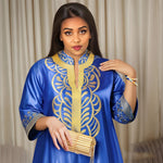 Women's Abaya Embroidered Dashiki Dress – Plus Size Party & Church Wear
