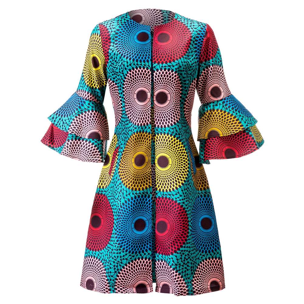 African Elegance: Slim Fit Ankara Print Half Sleeve Jacket for Women - Flexi Africa - Flexi Africa offers Free Delivery Worldwide - Vibrant African traditional clothing showcasing bold prints and intricate designs