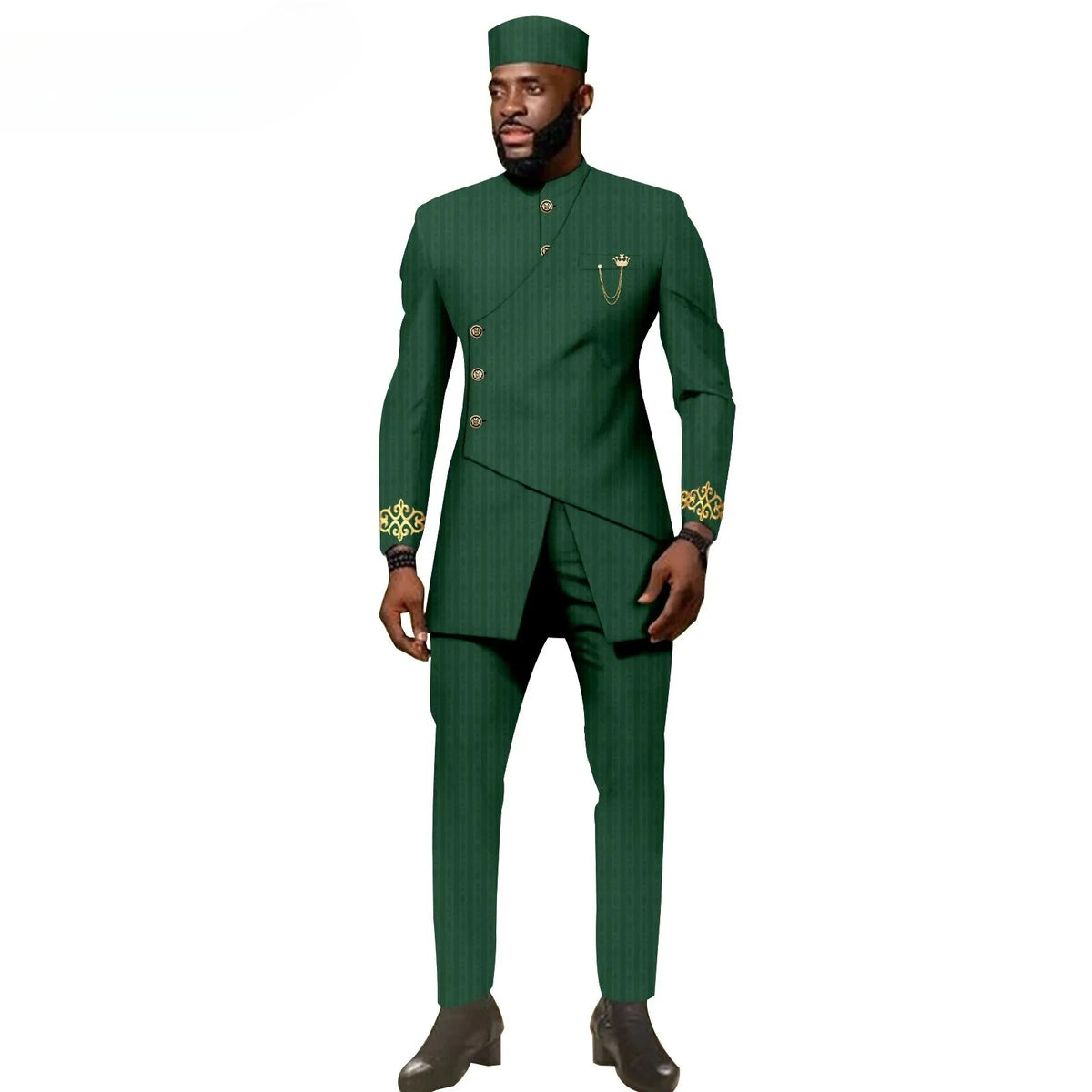 Buy African Ethnic New Men's Casual Suit - Refined and Fitted Style for only $157.30 at Flexi Africa!