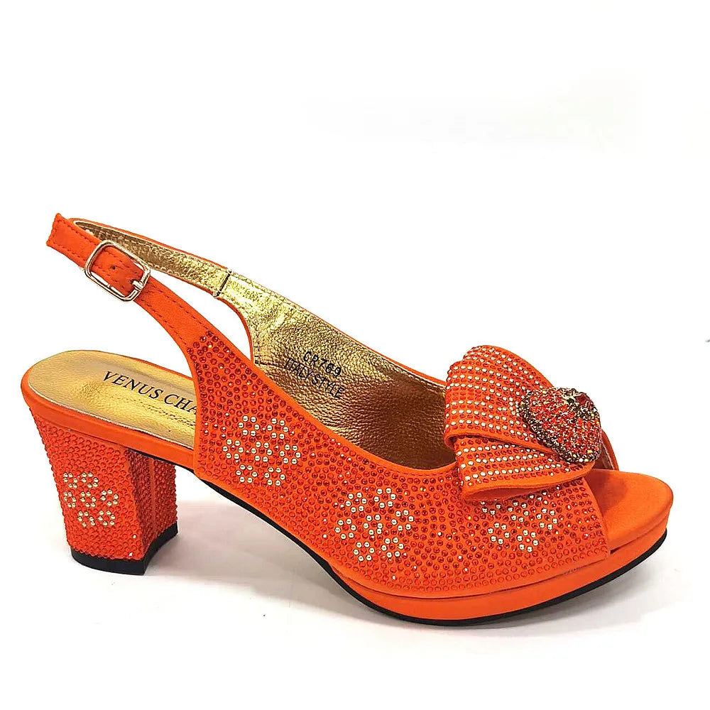 Women's Sequin Pointed-Toe Slingback Heels & Bag Set – 6.5cm Block Heel – alternate view 39