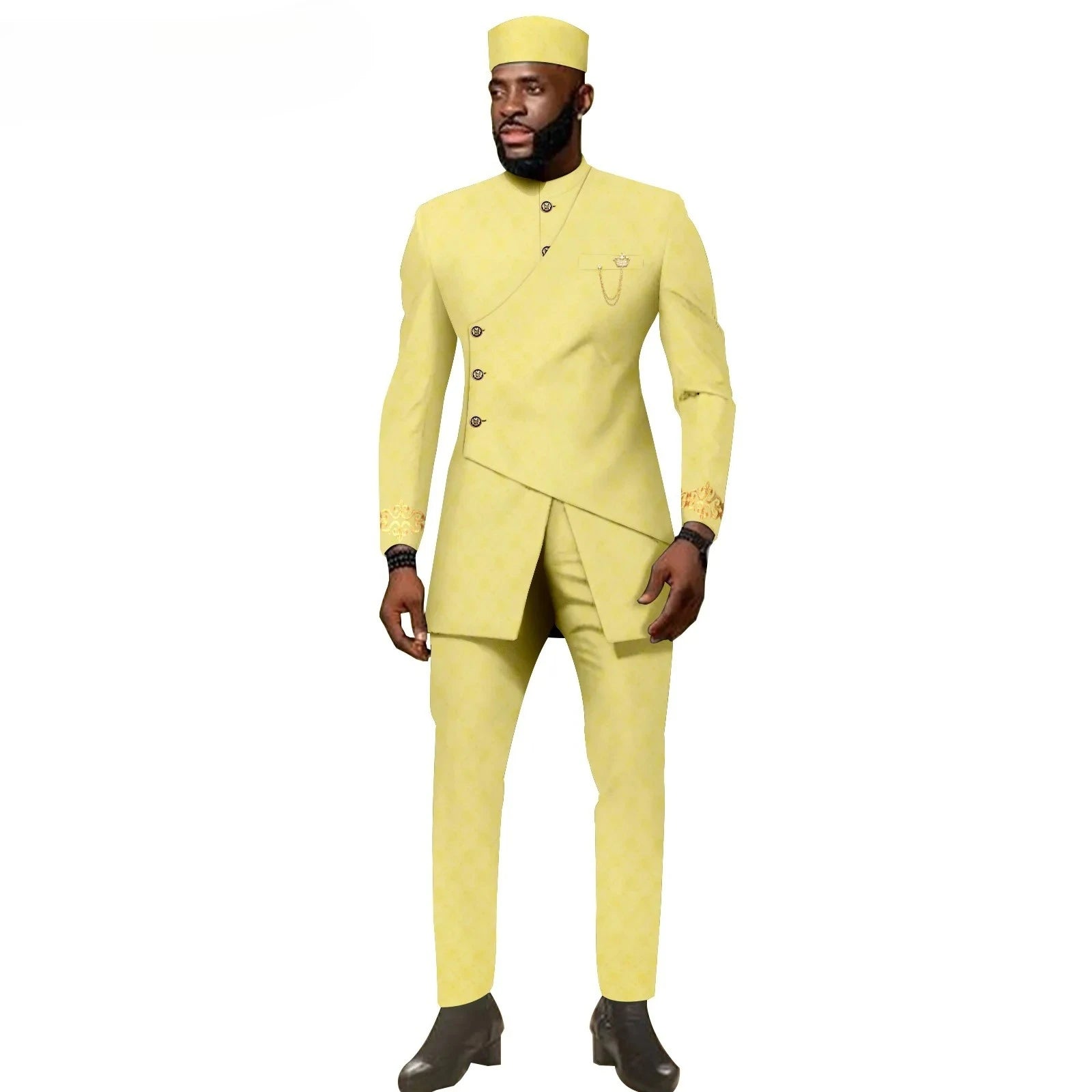 Buy African Ethnic New Men's Casual Suit - Refined and Fitted Style for only $157.30 at Flexi Africa!
