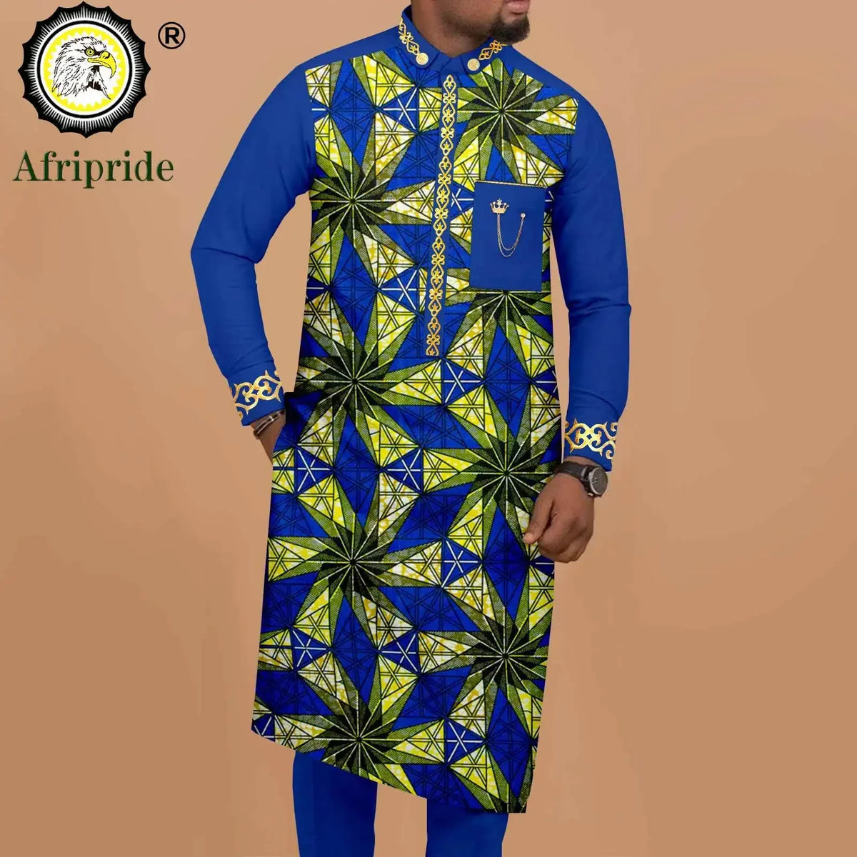 Men's Embroidered African Shirt & Pants 2-Piece Set – alternate view 18