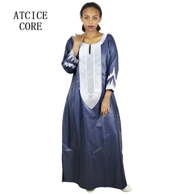 Buy African Dresses For Woman Soft Material Embroidery Design Long Dress Without Scarf for only $14.23 at Flexi Africa!