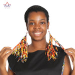 Women's African-Print Tassel Drop Earrings, main product image – Flexi Africa