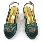 Women's Sequin Pointed-Toe Slingback Heels & Bag Set – 6.5cm Block Heel – alternate view 24