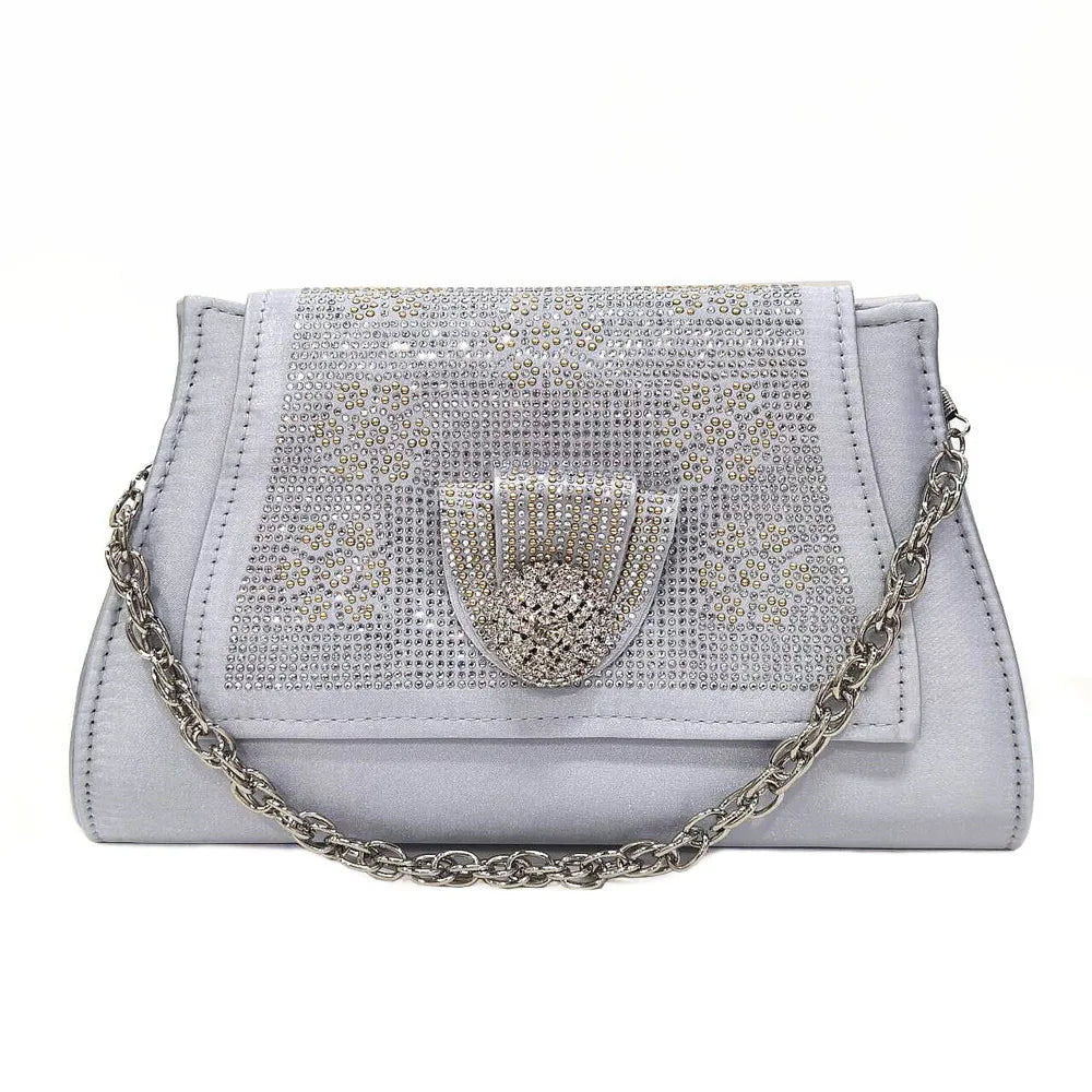 Women's Sequin Pointed-Toe Slingback Heels & Bag Set – 6.5cm Block Heel – alternate view 14