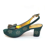 Women's Sequin Pointed-Toe Slingback Heels & Bag Set – 6.5cm Block Heel – alternate view 25
