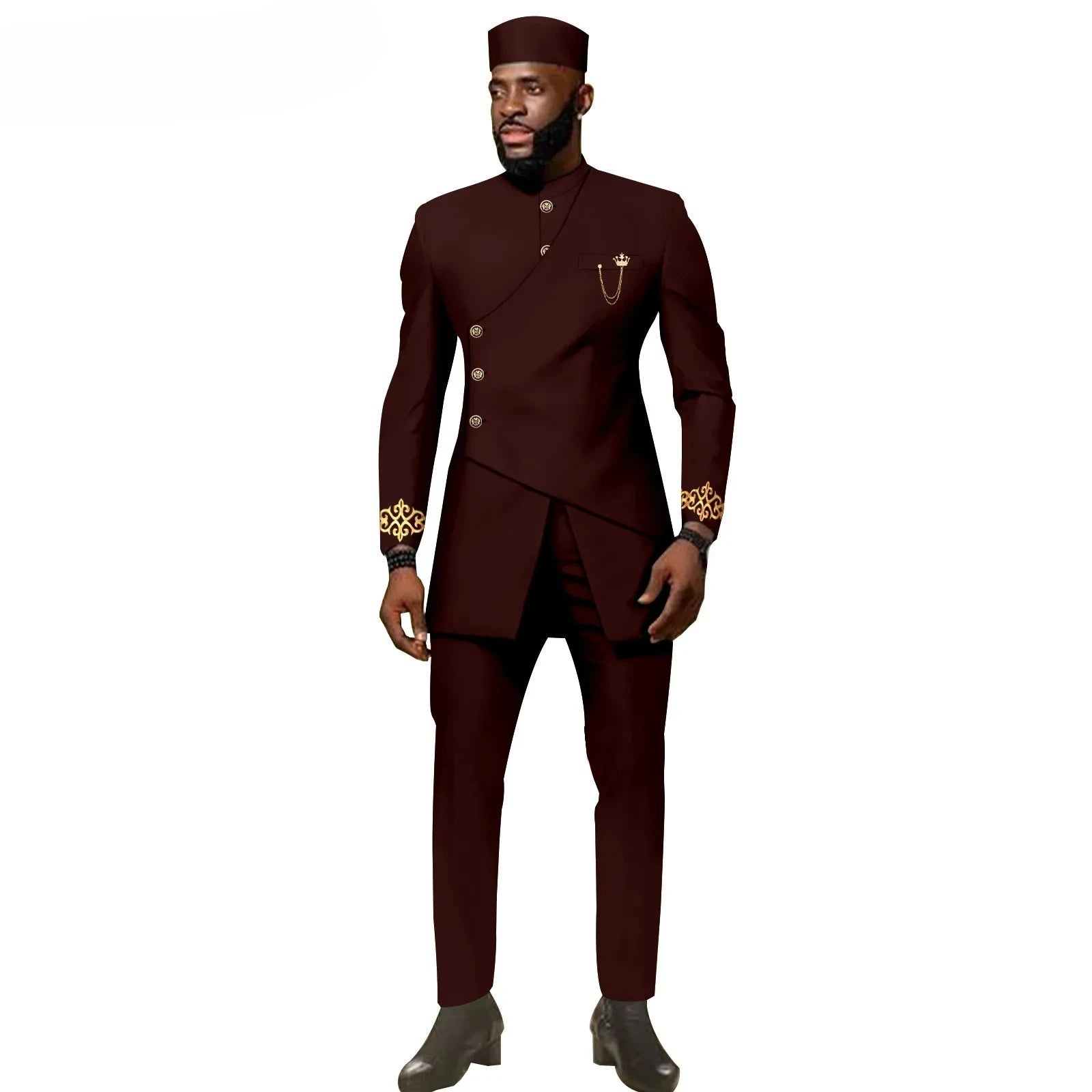 Buy African Ethnic New Men's Casual Suit - Refined and Fitted Style for only $157.30 at Flexi Africa!