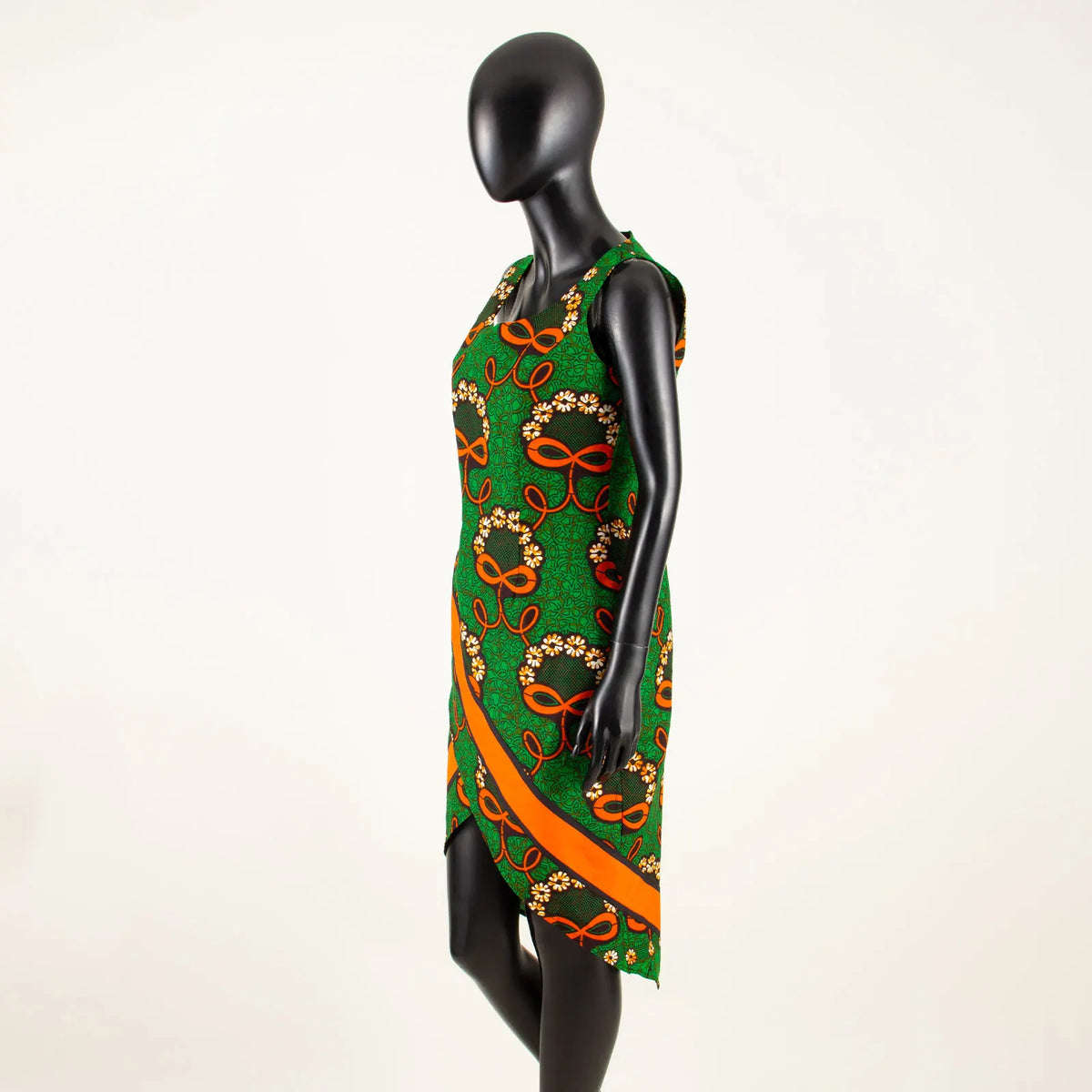 Women's Sleeveless African Print Cotton Pencil Dress – product view 3
