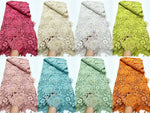 African Guipure Cord Lace Fabric – 5 Yards, Nigerian Embroidery – alternate view 9