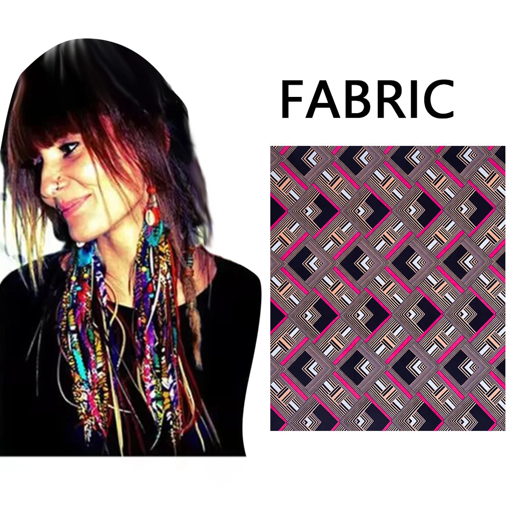 Women's African-Print Tassel Drop Earrings, image 11 of 35 – Flexi Africa