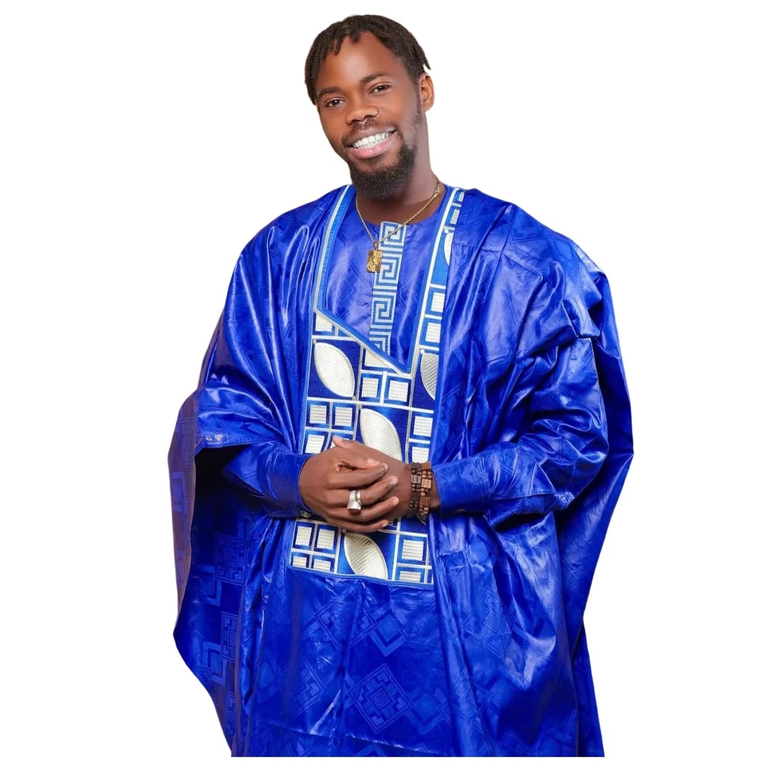 Buy African Men’s Bazin Riche Long Sleeve Top – Traditional Elegant Dashiki Shirt for only $104.06 at Flexi Africa!