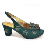 Women's Sequin Pointed-Toe Slingback Heels & Bag Set – 6.5cm Block Heel – alternate view 27