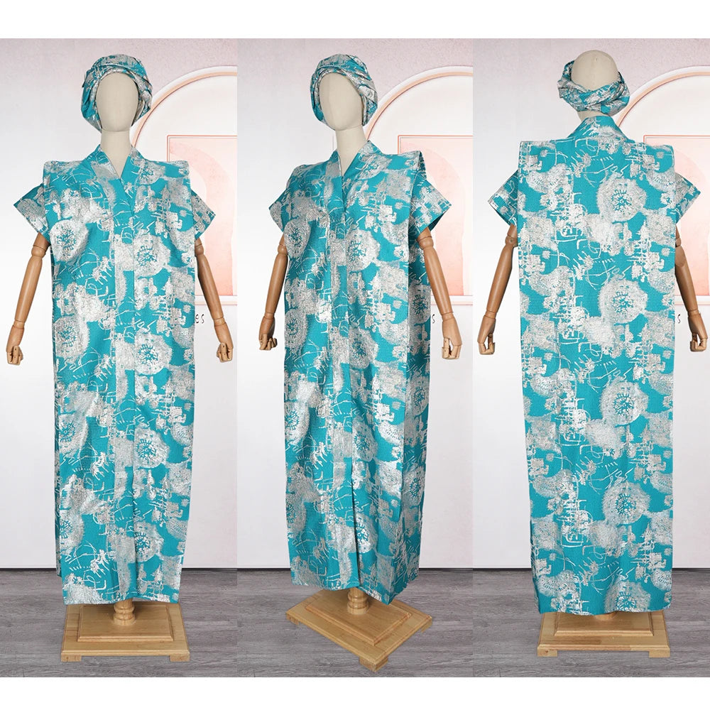 Elegant African Maxi Robe Dress for Women – Traditional Dashiki Abaya & Kaftan Style