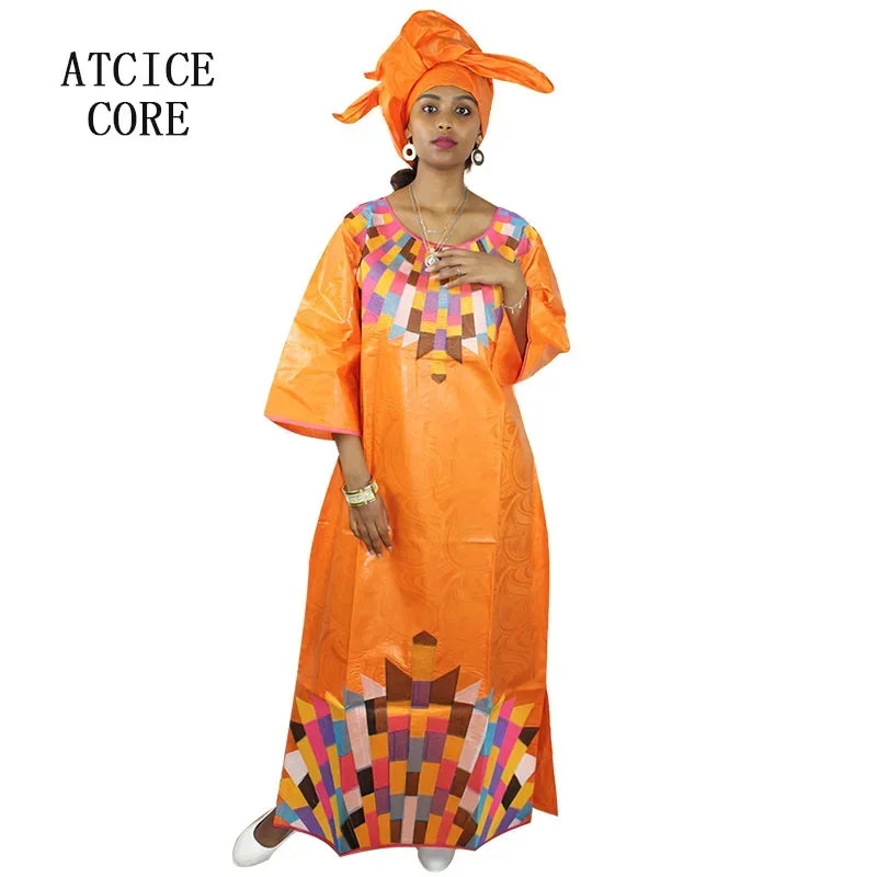 African Dress for Women – Stylish Bazin Riche Embroidery Design