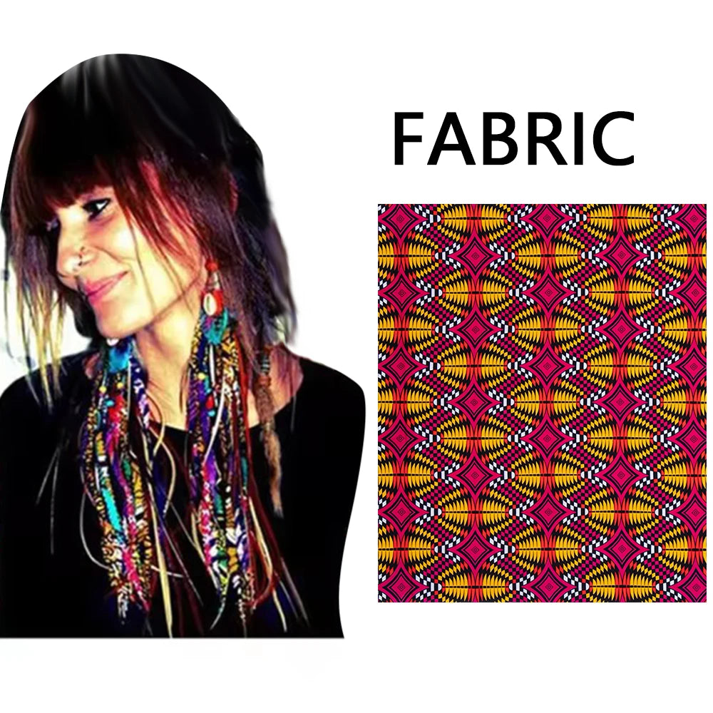 Women's African-Print Tassel Drop Earrings, image 30 of 35 – Flexi Africa
