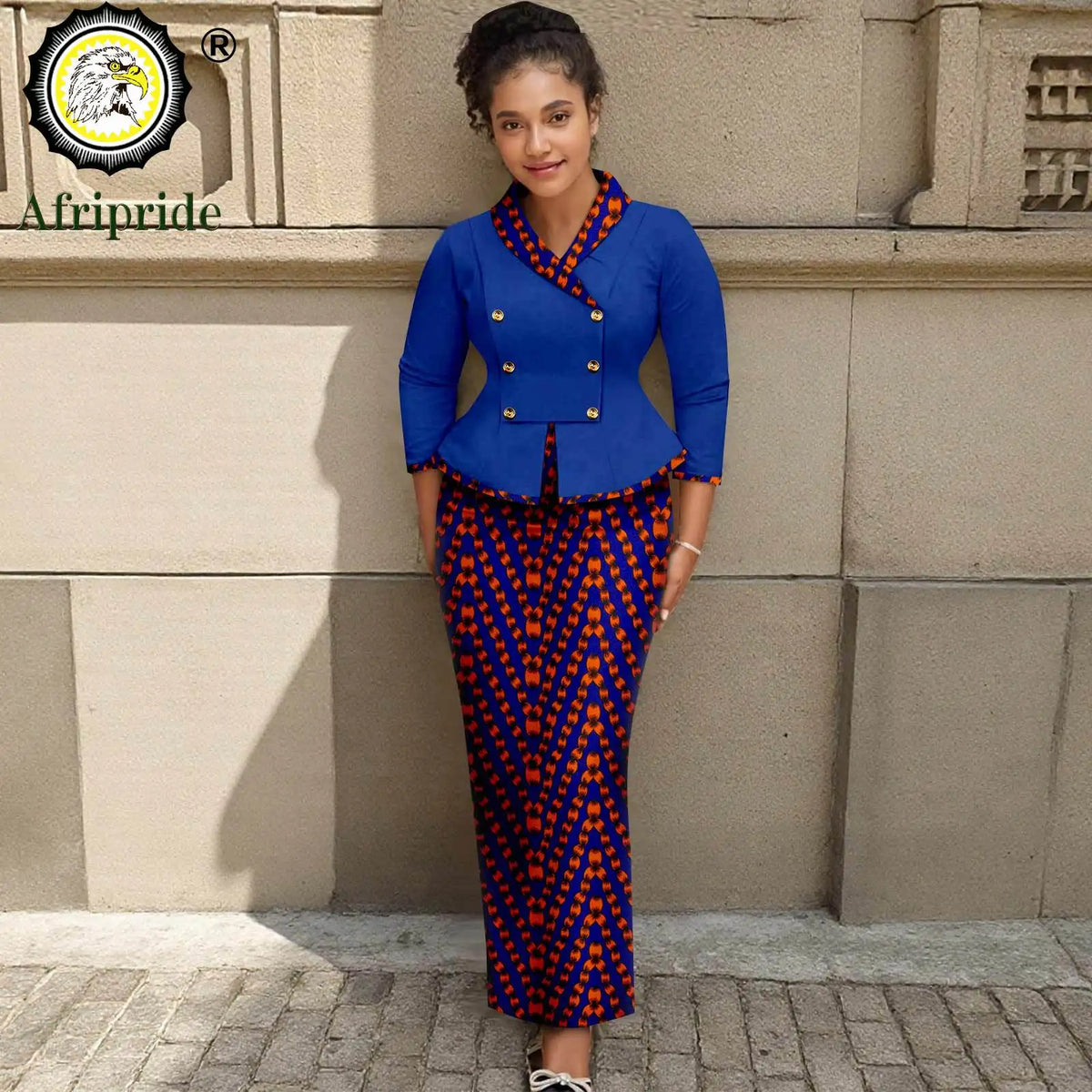Women's African-Print Blazer & High-Waist Skirt Set, image 14 of 21 – Flexi Africa