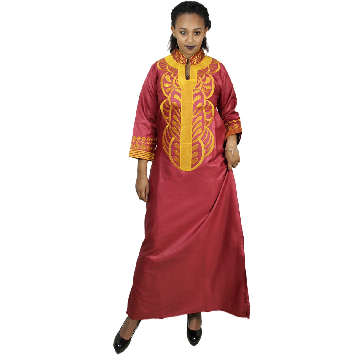 Women's Abaya Embroidered Dashiki Dress – Plus Size Party & Church Wear – alternate view 6