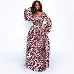 Women's Off-Shoulder Print Top & Slit Maxi Skirt Options, image 4 of 16 – Flexi Africa