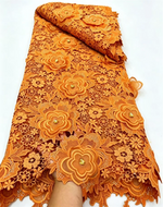 African Guipure Cord Lace Fabric – 5 Yards, Nigerian Embroidery – alternate view 24