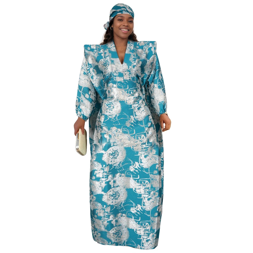 Elegant African Maxi Robe Dress for Women – Traditional Dashiki Abaya & Kaftan Style
