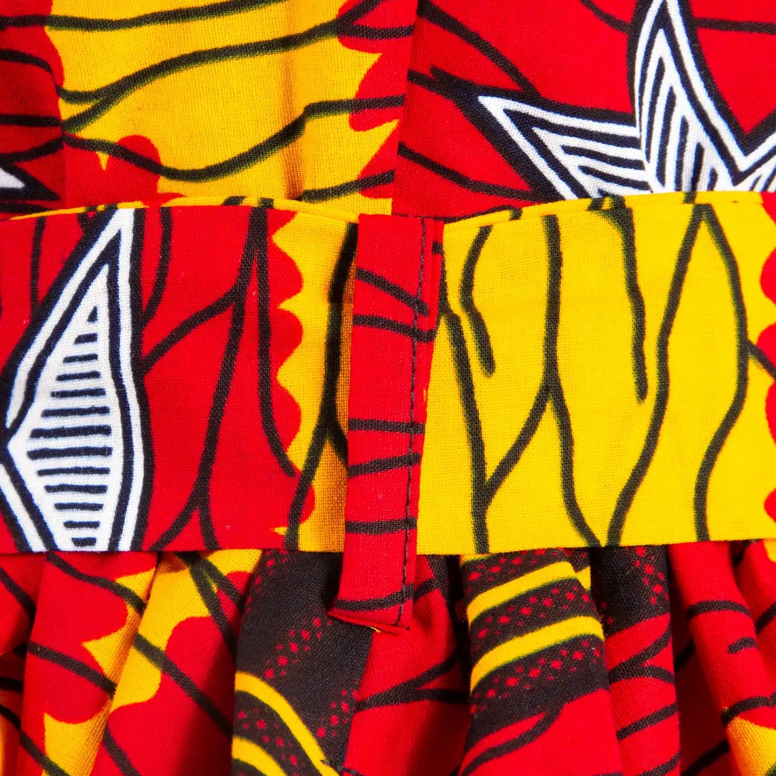 African Women’s Dress – Elegant V-Neck Short Sleeve High-Waist Formal Dress