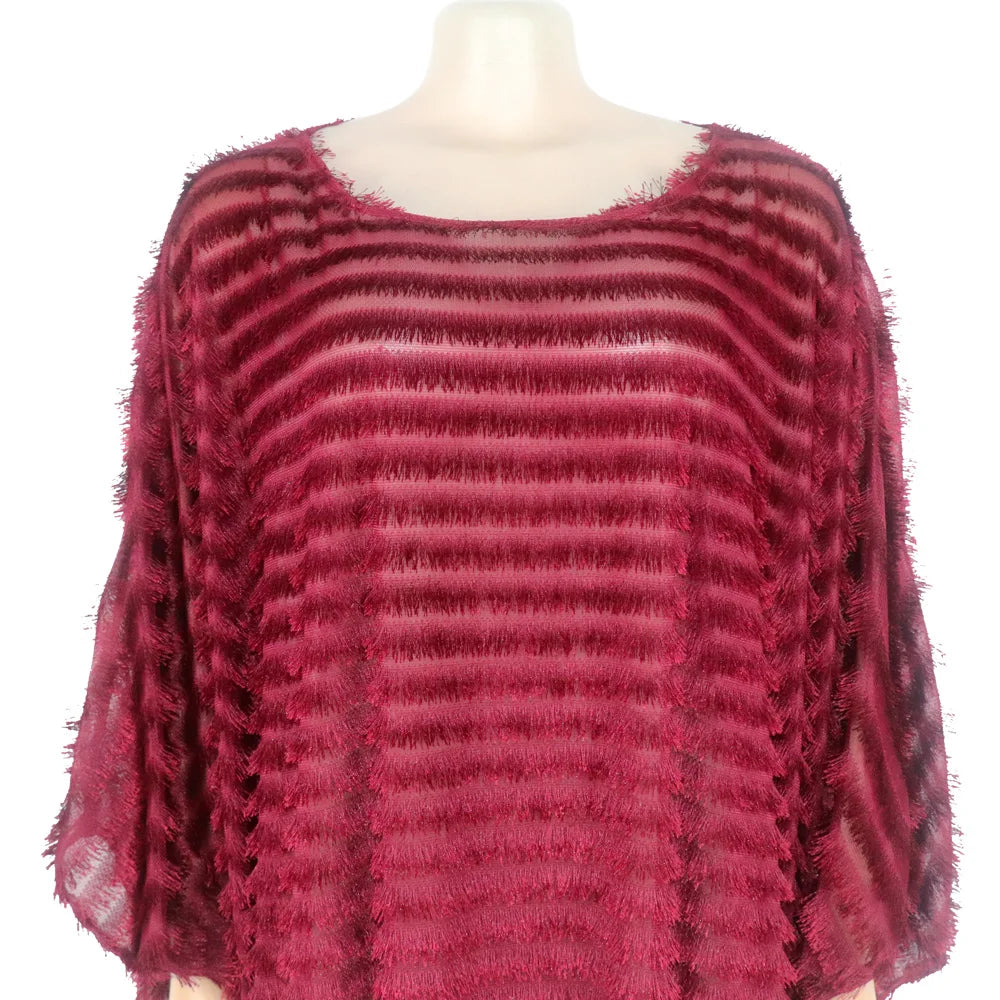 African Bubu Dress for Women – Loose Fit Fluffy Fabric with Round Neck and Batwing Sleeves