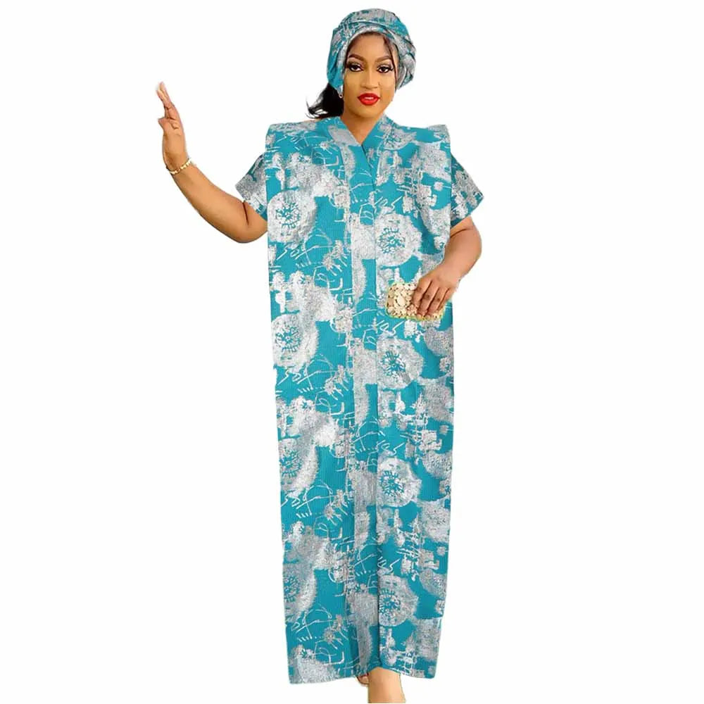 Elegant African Maxi Robe Dress for Women – Traditional Dashiki Abaya & Kaftan Style