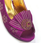 Women's Sequin Pointed-Toe Slingback Heels & Bag Set – 6.5cm Block Heel – alternate view 19
