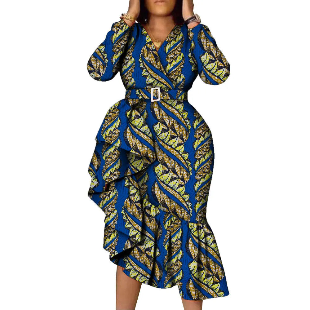 modern african dresses for ladies with sleeves modern african dresses for ladies with sleeves CUMO London: Modern African Print Peplum Wrap Blouse