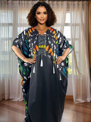 Women's African Style Maxi Dress – Loose Fit, Oversized Traditional Design