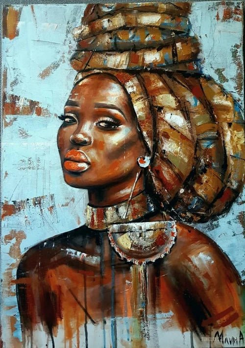 Abstract African Woman Graffiti Art: Canvas Paintings, Posters, and Prints for Unique Wall Decor - Flexi Africa - FREE POST