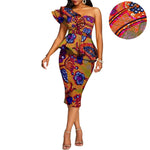 African 2 Piece Set for Women Crop Top + Print Skrit Set Ankara Clothing Dashiki Outfits Blouse Shirt Midi Skirt Casual S1926100 - Free Delivery Worldwide only at Flexi Africa