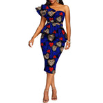 African 2 Piece Set for Women Crop Top + Print Skrit Set Ankara Clothing Dashiki Outfits Blouse Shirt Midi Skirt Casual S1926100 - Free Delivery Worldwide only at Flexi Africa