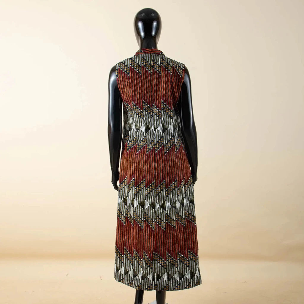 African Ankara Long Vest – Dashiki Cotton Mother Daughter Matching Outfit - Free Delivery Worldwide only at Flexi Africa