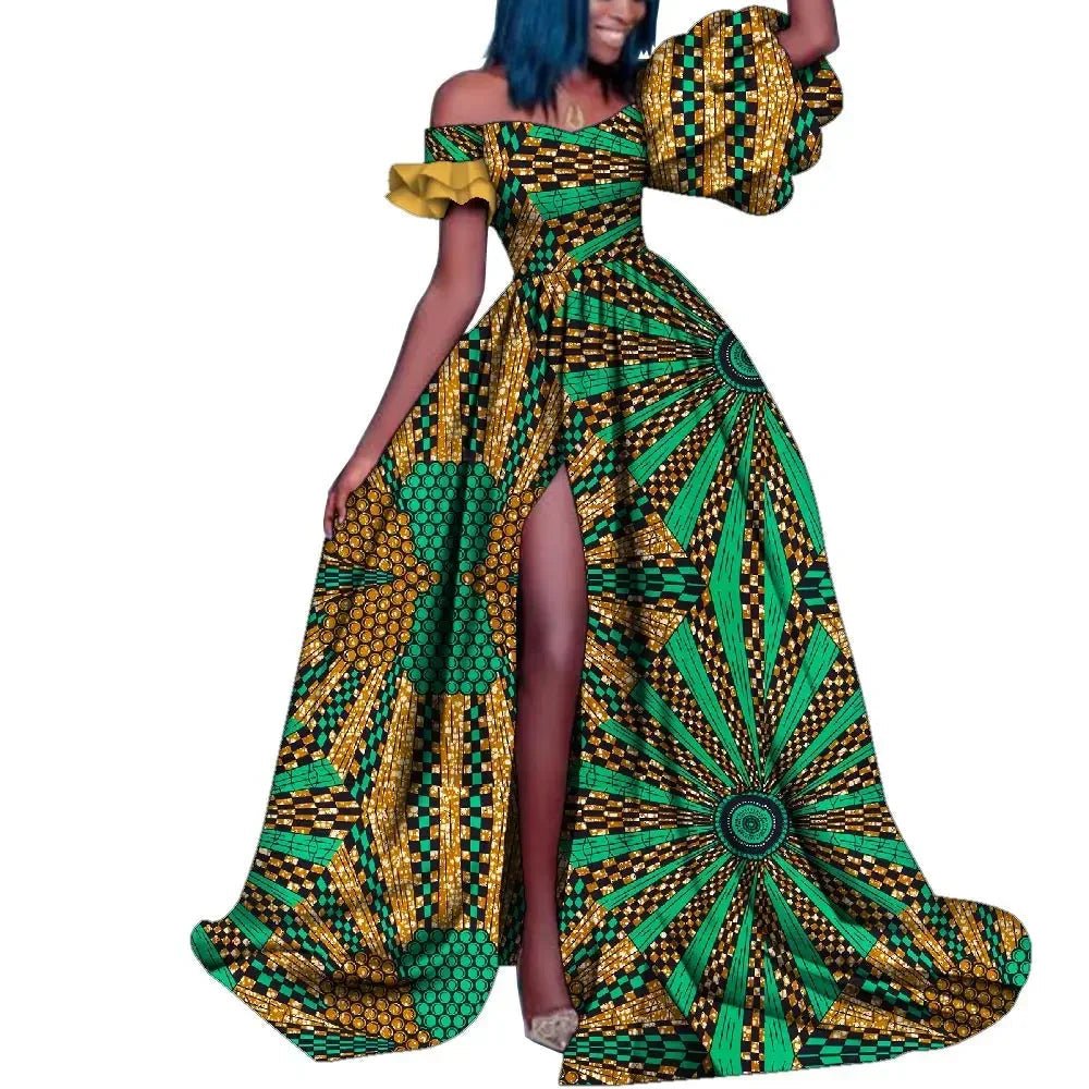 African Ankara Print Maxi Dress