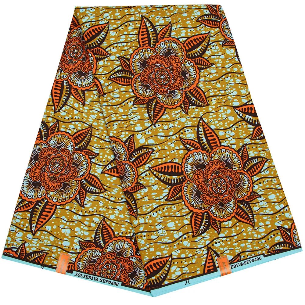 African Ankara Prints Wax Fabric Patchwork Retro Style Warp Sewing Woman Dress Craft DIY Africa Material 100% Polyester By Yard - Free Delivery Worldwide only at Flexi Africa