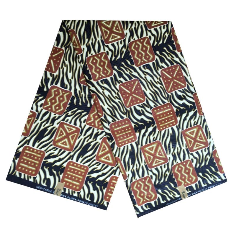 African Ankara Prints Wax Fabric Patchwork Retro Style Warp Sewing Woman Dress Craft DIY Africa Material 100% Polyester By Yard - Free Delivery Worldwide only at Flexi Africa
