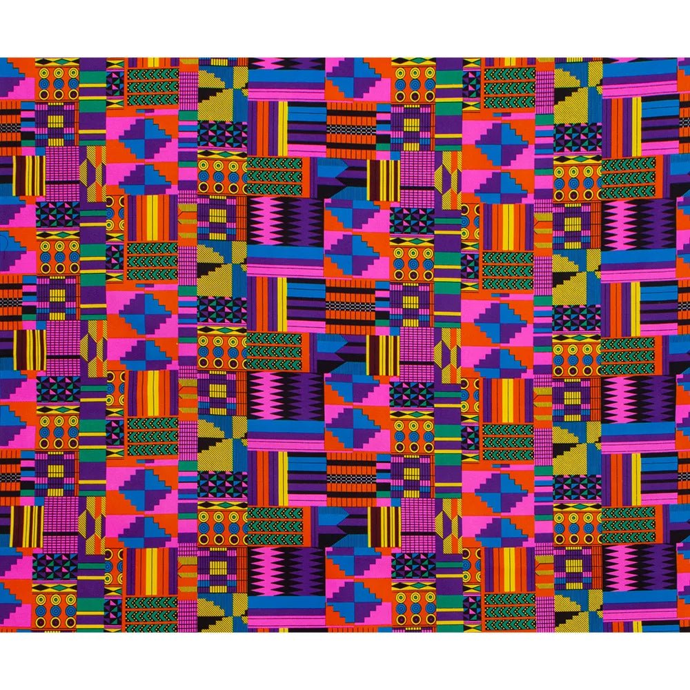 Buy African Ankara Wax Print Fabric – 100% Polyester Block Pattern Material for Sewing for only $4.31 at Flexi Africa!