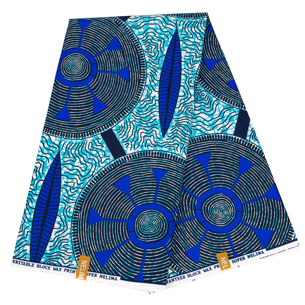 Buy African Ankara Wax Print Fabric – 100% Polyester Block Pattern Material for Sewing for only $4.31 at Flexi Africa!