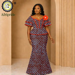 African Ankara Wax Print Flare Top & Maxi Skirt 2PC Set – Women's Casual Outfit - Free Delivery Worldwide only at Flexi Africa