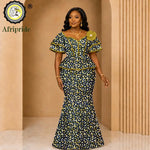 African Ankara Wax Print Flare Top & Maxi Skirt 2PC Set – Women's Casual Outfit - Free Delivery Worldwide only at Flexi Africa