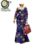 African Bazin Riche Ankara Dashiki Dress for Women – Pure Cotton Wax Batik Print Dress - Free Delivery Worldwide only at Flexi Africa