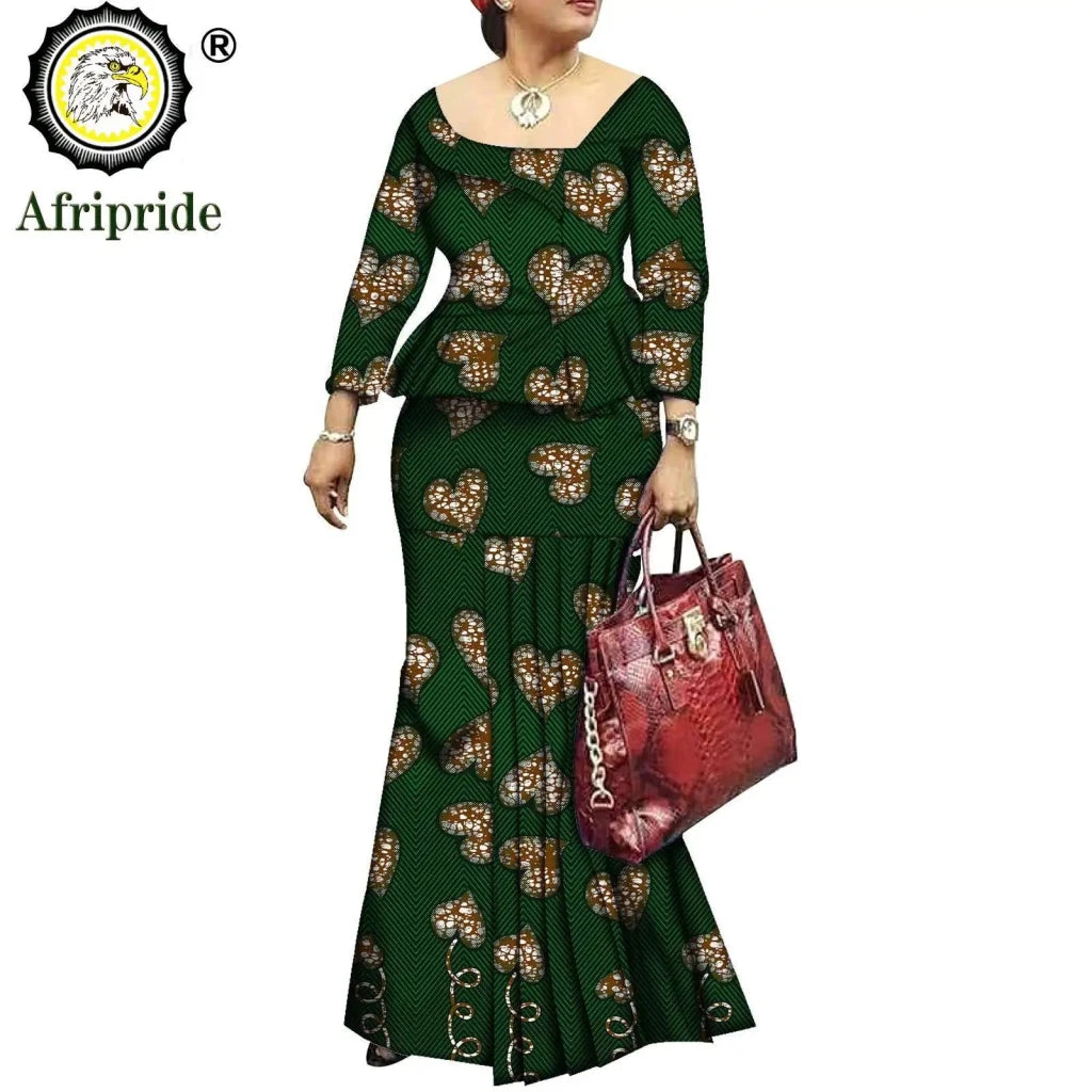 African Bazin Riche Ankara Dashiki Dress for Women – Pure Cotton Wax Batik Print Dress - Free Delivery Worldwide only at Flexi Africa