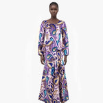 African Bazin Riche Ankara Dashiki Dress for Women – Pure Cotton Wax Batik Print Dress - Free Delivery Worldwide only at Flexi Africa