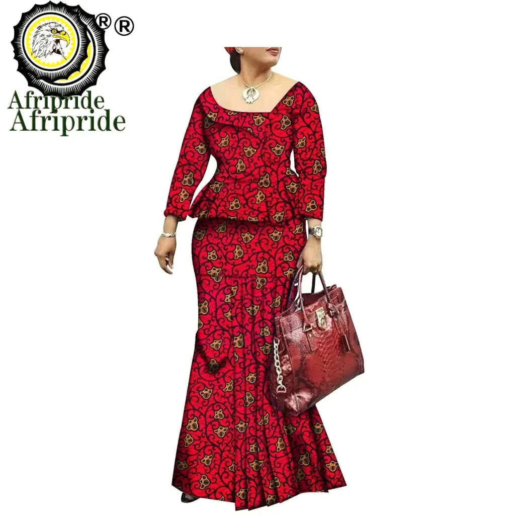 African Bazin Riche Ankara Dashiki Dress for Women – Pure Cotton Wax Batik Print Dress - Free Delivery Worldwide only at Flexi Africa