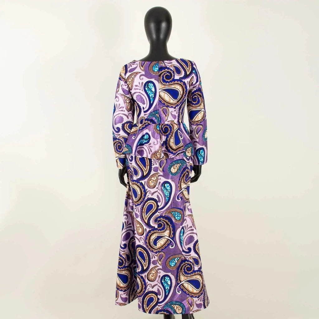 African Bazin Riche Ankara Dashiki Dress for Women – Pure Cotton Wax Batik Print Dress - Free Delivery Worldwide only at Flexi Africa