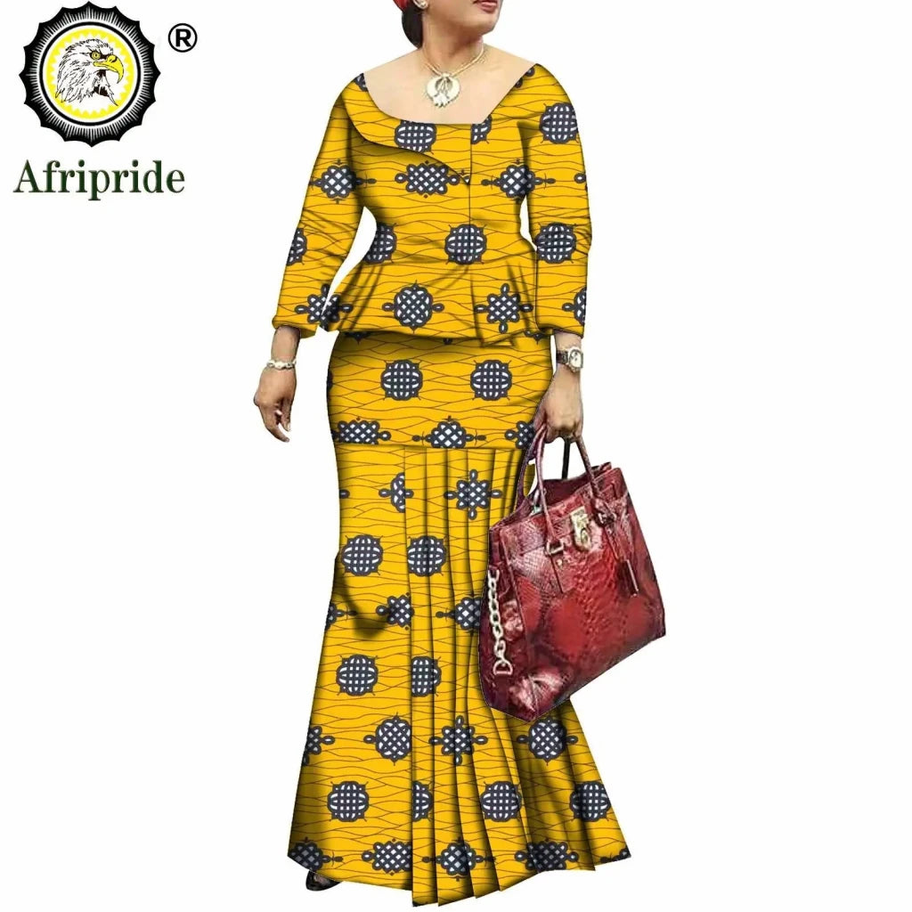 African Bazin Riche Ankara Dashiki Dress for Women – Pure Cotton Wax Batik Print Dress - Free Delivery Worldwide only at Flexi Africa